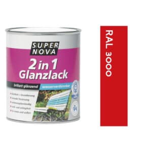 Super Nova Acryllack 2in1 Glanzlack RAL 3000 feuerrot